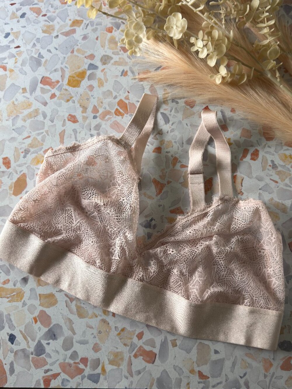 Parade | Sheer Star Lace Bralette | Blush Nude | Size 2+
